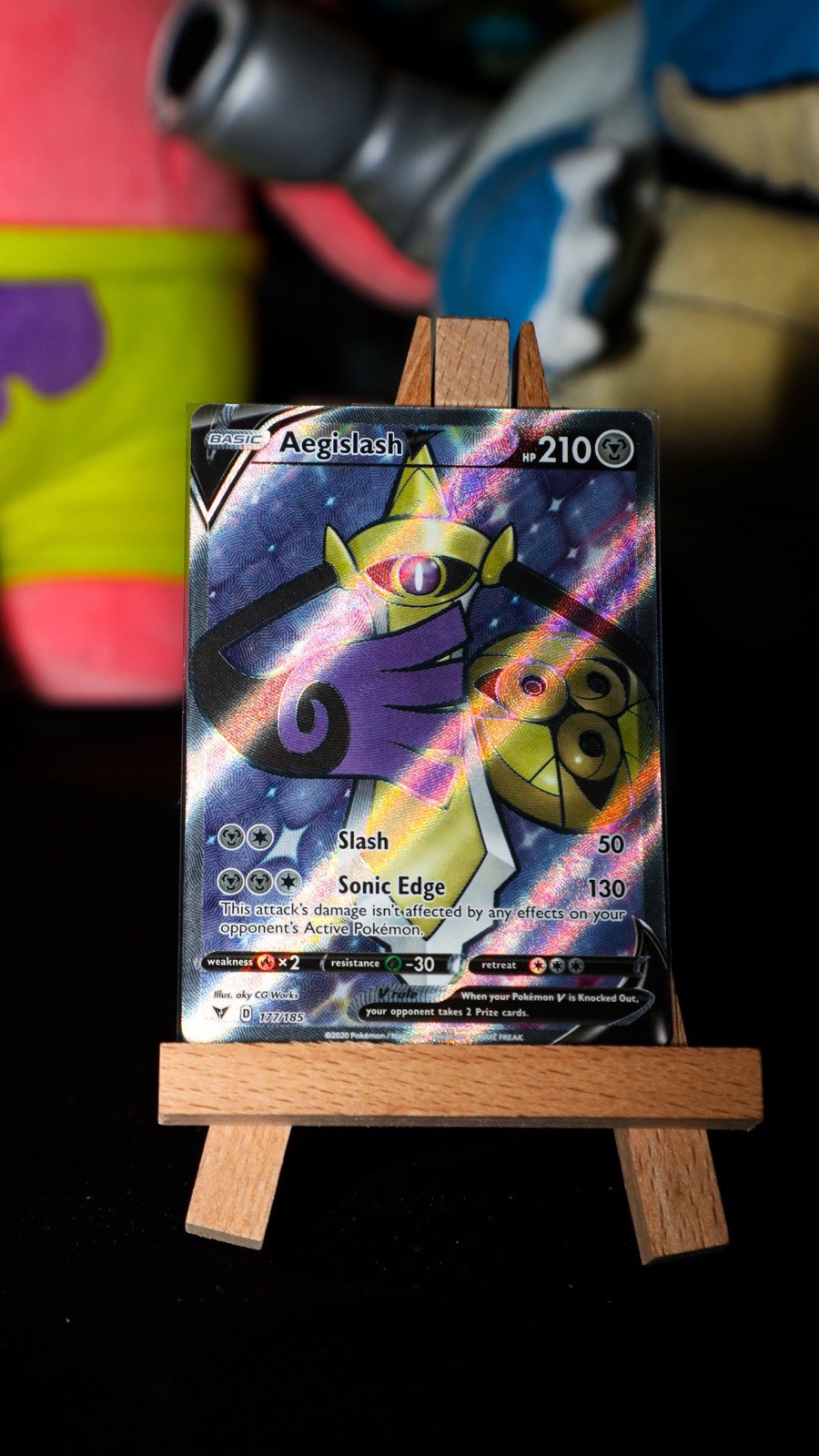 Aegislash V (Full Art) 177/185 Swsh04: Vivid Voltage Holo Near Mint Pokémon TCG