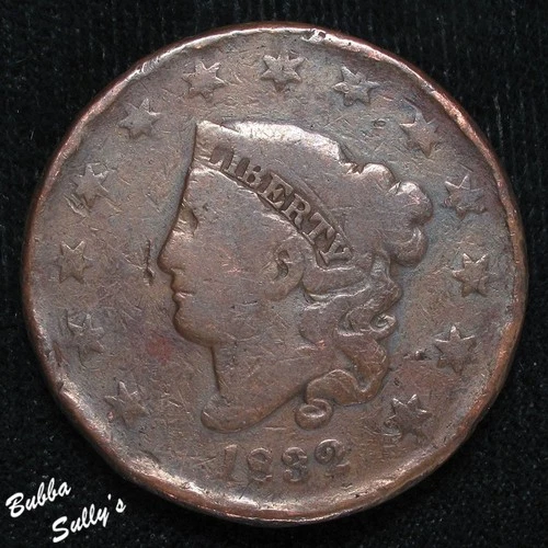Photo of a 1832-P Large Cent from an eBay listing that sold on Jul 18, 2026