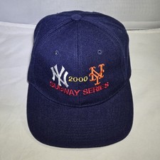 Vintage 2000 Subway Series World Series Snapback Hat NY Yankees vs Mets — listing 5