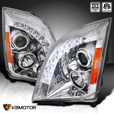 Fits 2008-2014 Cadillac Cts Led Strip Projector Headlights Lamp Leftright 08-14