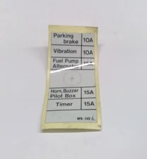 MULTIQUIP DECAL FUSE MRX-440P 920203490 NEW OEM 920203490