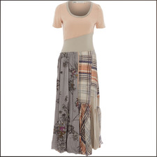 Zara Multicoloured Patterned Viscose Short Sleeves Maxi Dress Size M