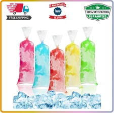 100 Ice Candy Plastic Bags - 4x12 Bolsas para bolis de hielo mexicanos Freeze...