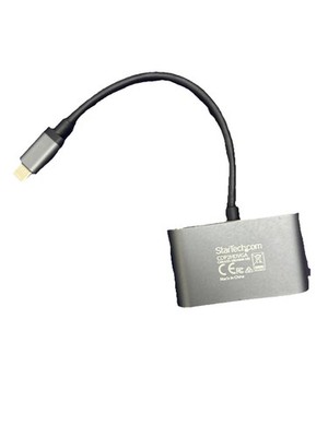 StarTech USB C to VGA and HDMI Adapter Aluminum USBC Multiport Adapter