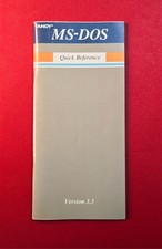 Vintage 1989 TANDY MS-DOS Quick Reference Guide Version 3.3 - USA