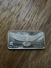 5 Gram .999 Fine Silver Bar - Monarch Precious Metals Eagle Design
