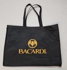 Original Bacardi Rum Black Gold Logo Tote Merchandising Promotional PVC Coat