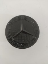 57mm Hood Emblem Matte Front Flat Laurel Wreath Badge Mercedes Benz Black