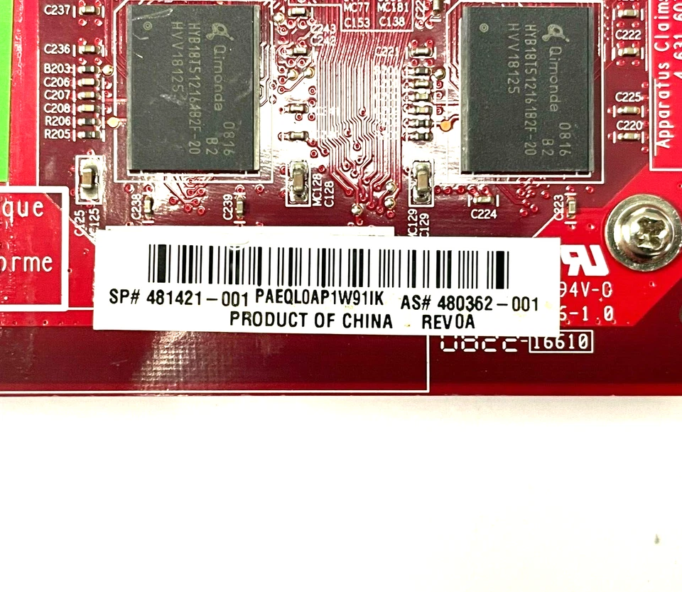 HP AMD Radeon HD 3650 256MB DDR3 Full Profile DVI 2 x DP PCI-E Graphic Card GPU - Image 4 of 4
