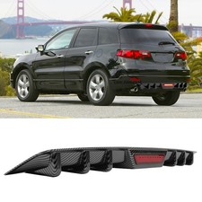 Carbon Fiber Rear Bumper Diffuser Spoiler W Led Brake Tail Lights For Acura Rdx