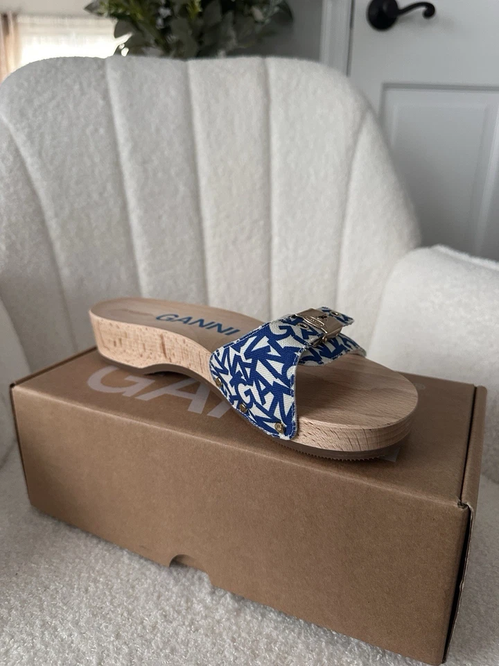 Sapatos femininos Dr Scholls X Ganni azul tamanho 9 - Imagem 2 de 4