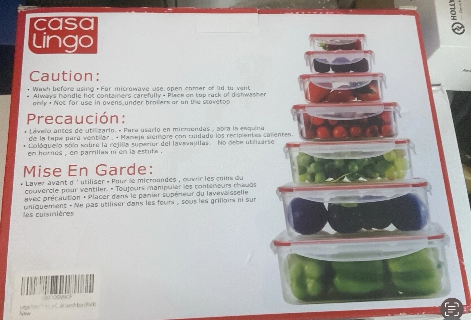 Casa Lingo Plastic Airtight Storage Containers Set Of 20 Snaps Closed Firmly New