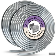 Glassco Lead Foil 3/16 Round H Came Stained Glass 12 Ft Hobby