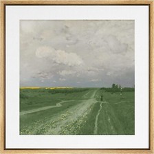 Countryside Landscape Wall Art Framed Canvas Print Vintage Decor