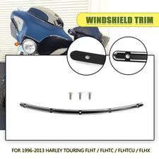 Black Cut Faring Windshield Trim For Harley Tri Electra Street Glide FLHX FLHTCU