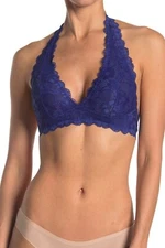 Wishlist Womens Bralette Lace Halter Bra Blue Size S or M, L