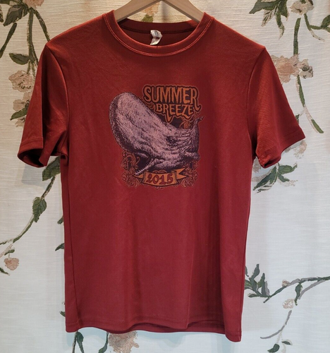 Summer Breeze 2015 Burgandy Athletic Whale Marathon T-shirt Unisex Size Small