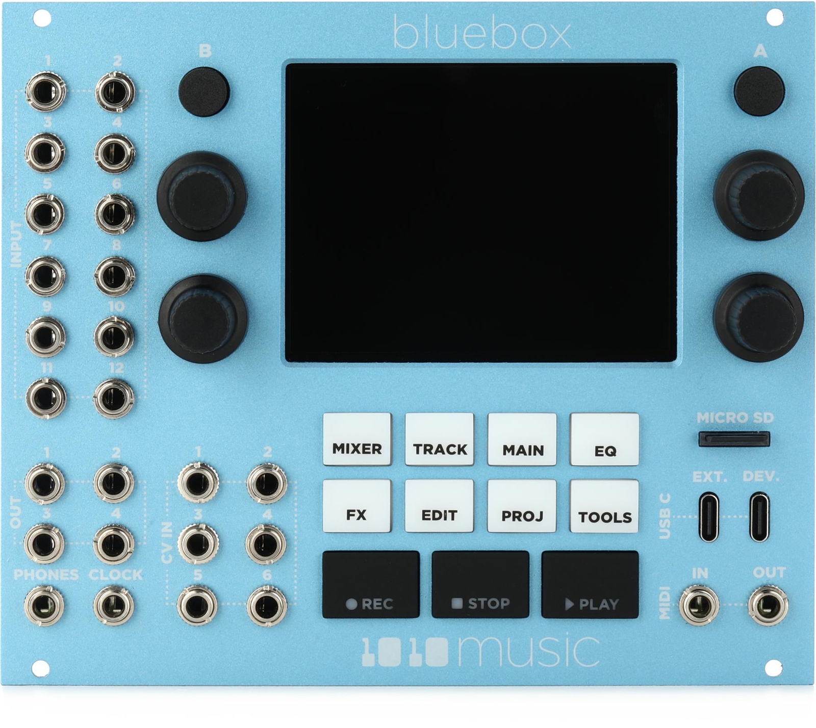модуль Eurorack для цифрового микшера и рекордера 1010music Bluebox