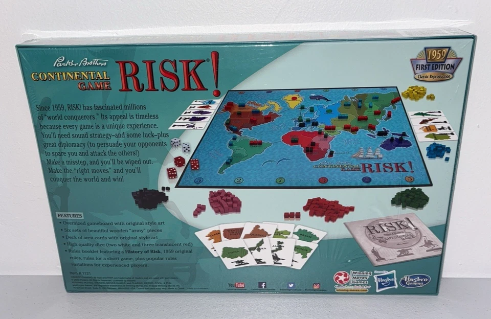 Risk Board Game 1959 1st Edition Reproduction – Parker Brothers – New & Sealed - Image 2 of 4