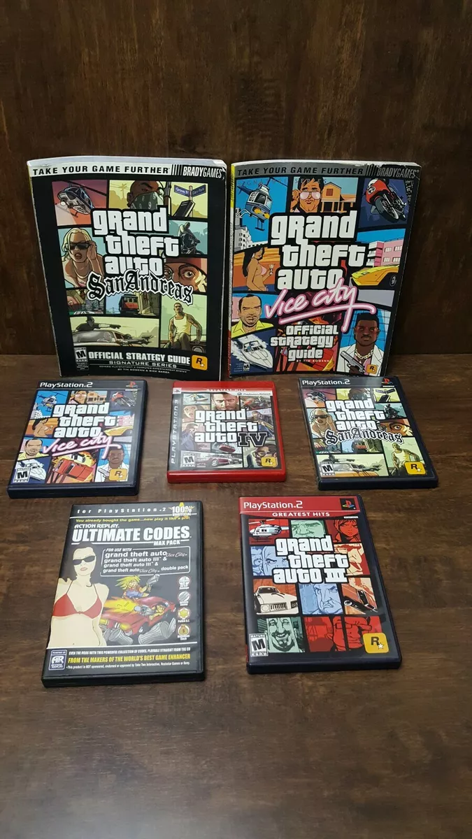 Grand theft auto games codebooks & ultimate codes Max pack for Playstation 2-3