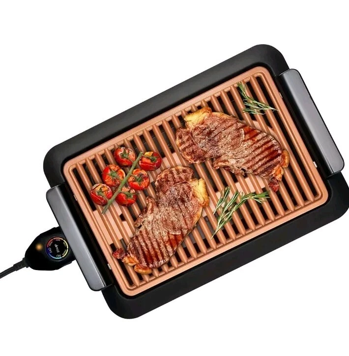 Gotham Steel Electric Indoor Grill, Smokeless, Nonstick, Portable 18x13