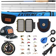 Maxcatch Extreme-X Fly Fishing Rod and Reel Combo, 3-8wt with Extra Tip Section