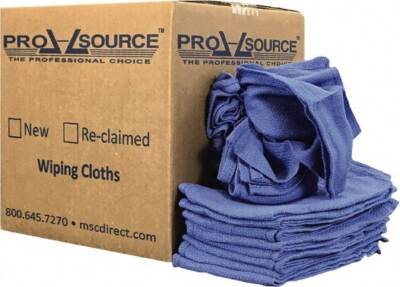 5 Lb Box Blue PRO SOURCE Virgin 100% Cotton Lint-Free Huck Towels: 16'' x 25''