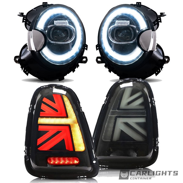 Vland Front Scheinwerfer+GetöNte RüCklichter FüR 2007–2013 Mini Cooper S R56 R57-image