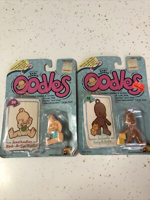 Oodles Mini Figure LJN Toys 1986 Jackoodle  & Jonathoodlan Peek A Boodle Lot