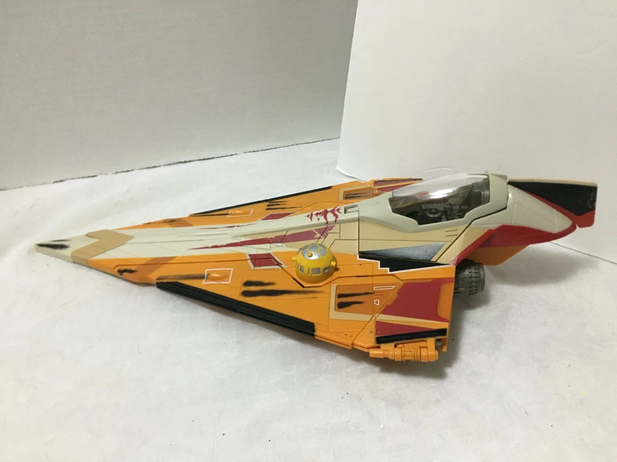 Star War Plo Koon s Jedi Star Fighter Orange Space Ship Hasbro