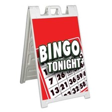 BINGO TONIGHT Signicade 24x36 Aframe Sidewalk Sign Banner Decal GAMES