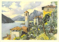 Gandria AK Luganer See Künstler Ansichtskarte