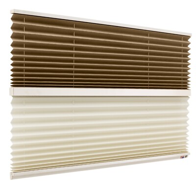 RecPro RV Cotton Sheer (Day) Beige (Night) Dual Shades | Thick Opaque Material