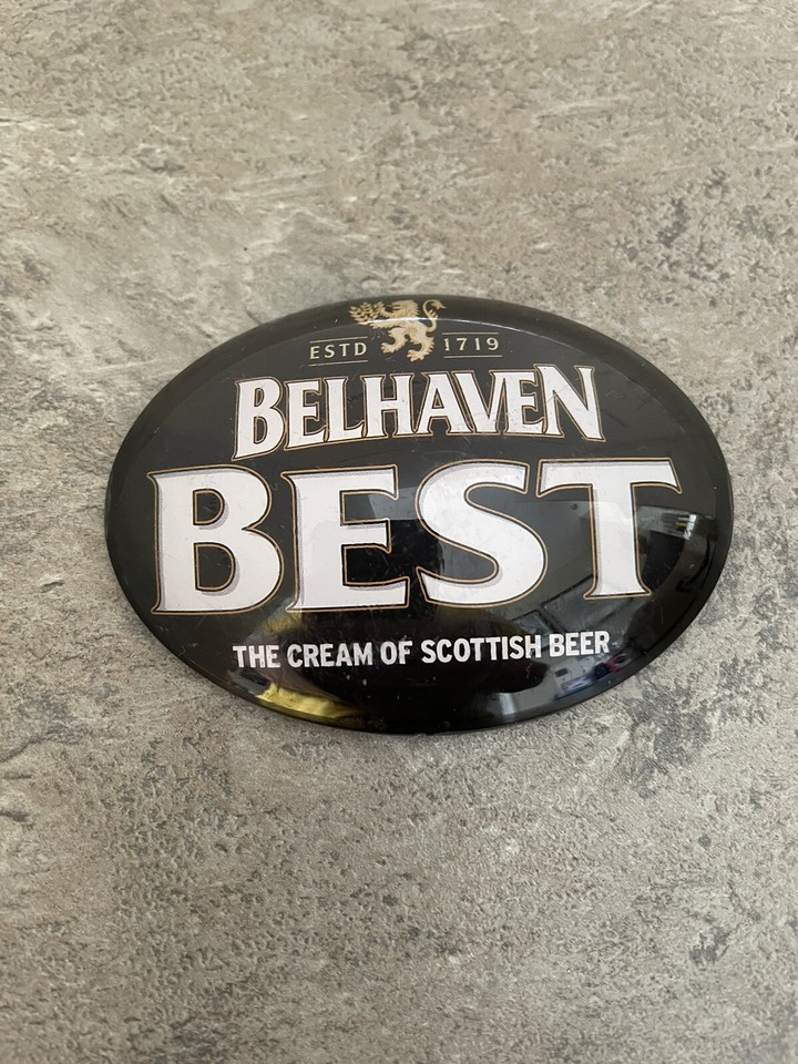 AMSTEL BIER circular fish eye lens / beer pump badge for illuminated