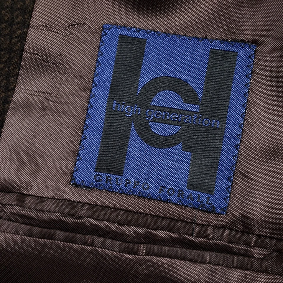 PAL ZILERI твидовый коричневый чек 44R спортивное пальто сделано в Италии высокого поколения - Изображение 4 из 4