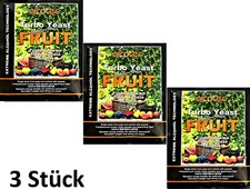 3 x Alcotec Fruit Turbo + Enzym Alkohol Gärhefe Hefe Brennhefe Destillation Obst