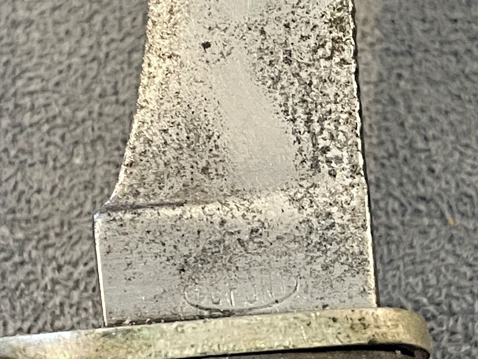 Antiguo cuchillo de caza Remington DuPont RH28 funda original de 1920-1930--1380,23 Foto 3 de 4