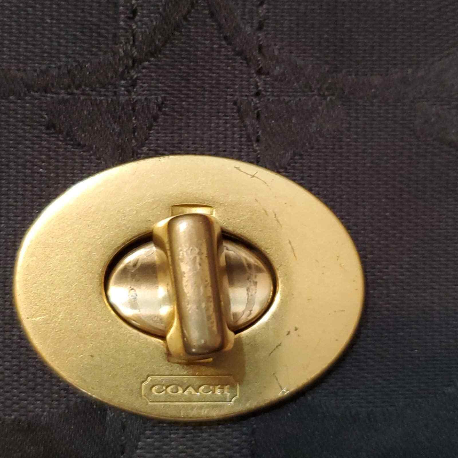 Coach Hobo Gold Hardware Flap Signature Canvas Gem