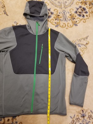 Patagonia Piton Hybrid Hoodie Full Zip Green Grey Polartec Thermal Fleece  Men L | eBay