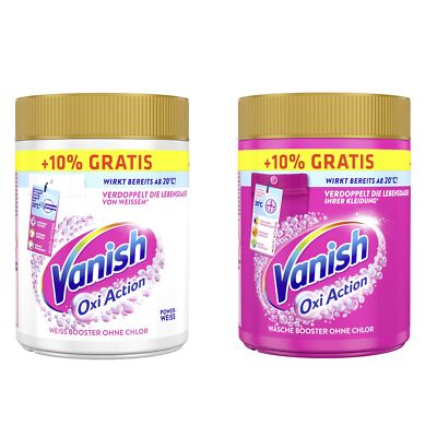 Vanish Oxi Action 605g Fleckenentferner Mix-Pack -Powerweiss Pulver + Booster