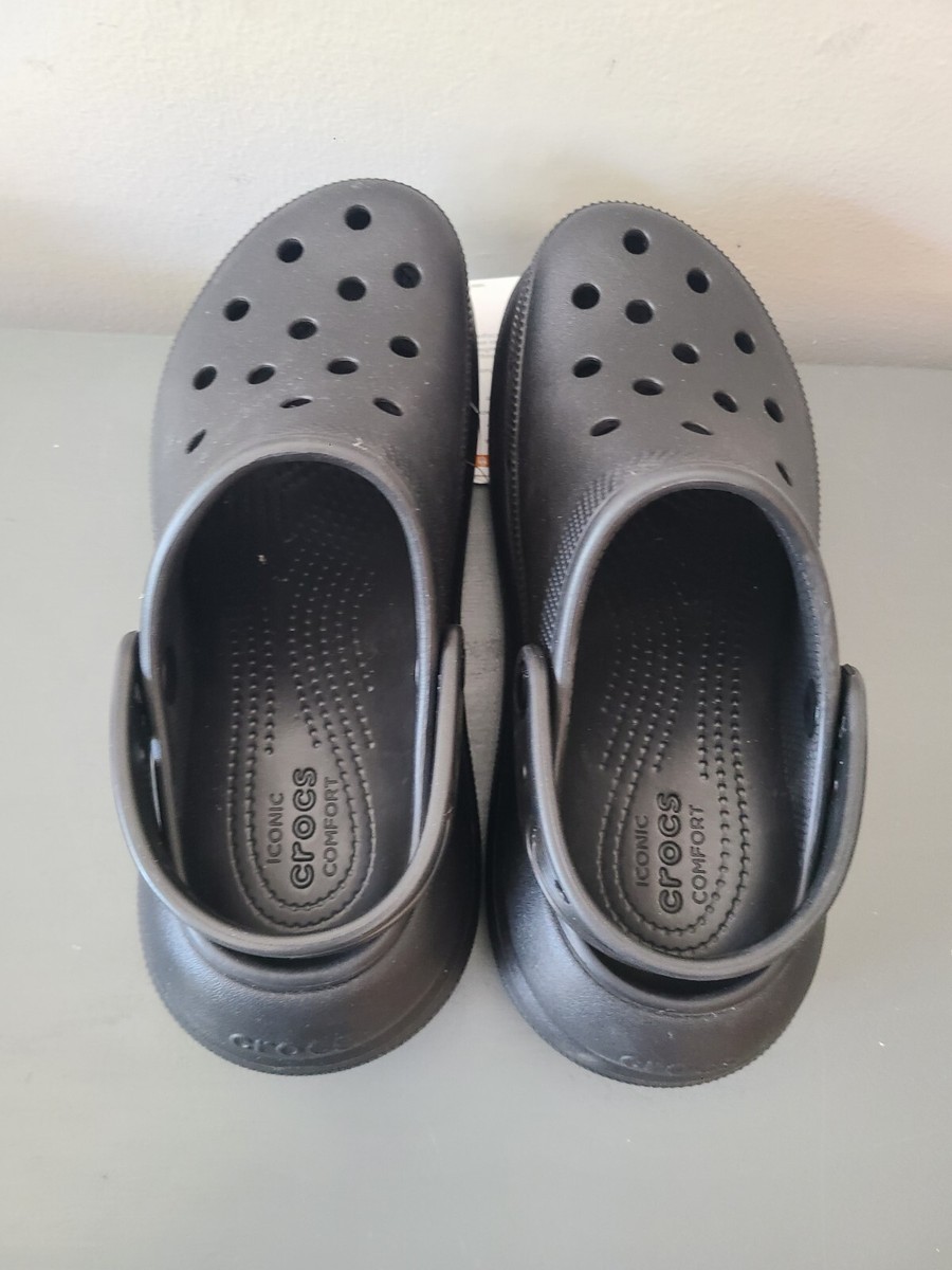 CROCS UNISEX 207521-001 CLASSIC CRUSH CLOG_BLACK-SIZE M6/W8