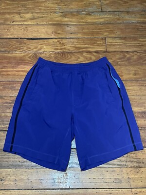 lululemon shorts men 29 blue Drawstring Cotton Blend @j8 | eBay