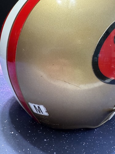 Replica casco medio giovanile vintage anni 90 NFL San Francisco 49ers Riddell full size - Foto 11 di 17
