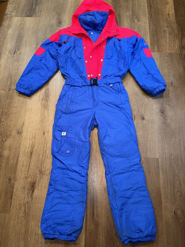 Obermeyer Ski Suit One Piece Snowsuit Cyclone Snow Bib Vtg 80s 90s Mens Large - Image 2 of 4