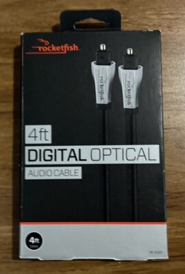Rocketfish 4ft Fiber Optical Audio Cable for Home Theater & Soundbars NIB