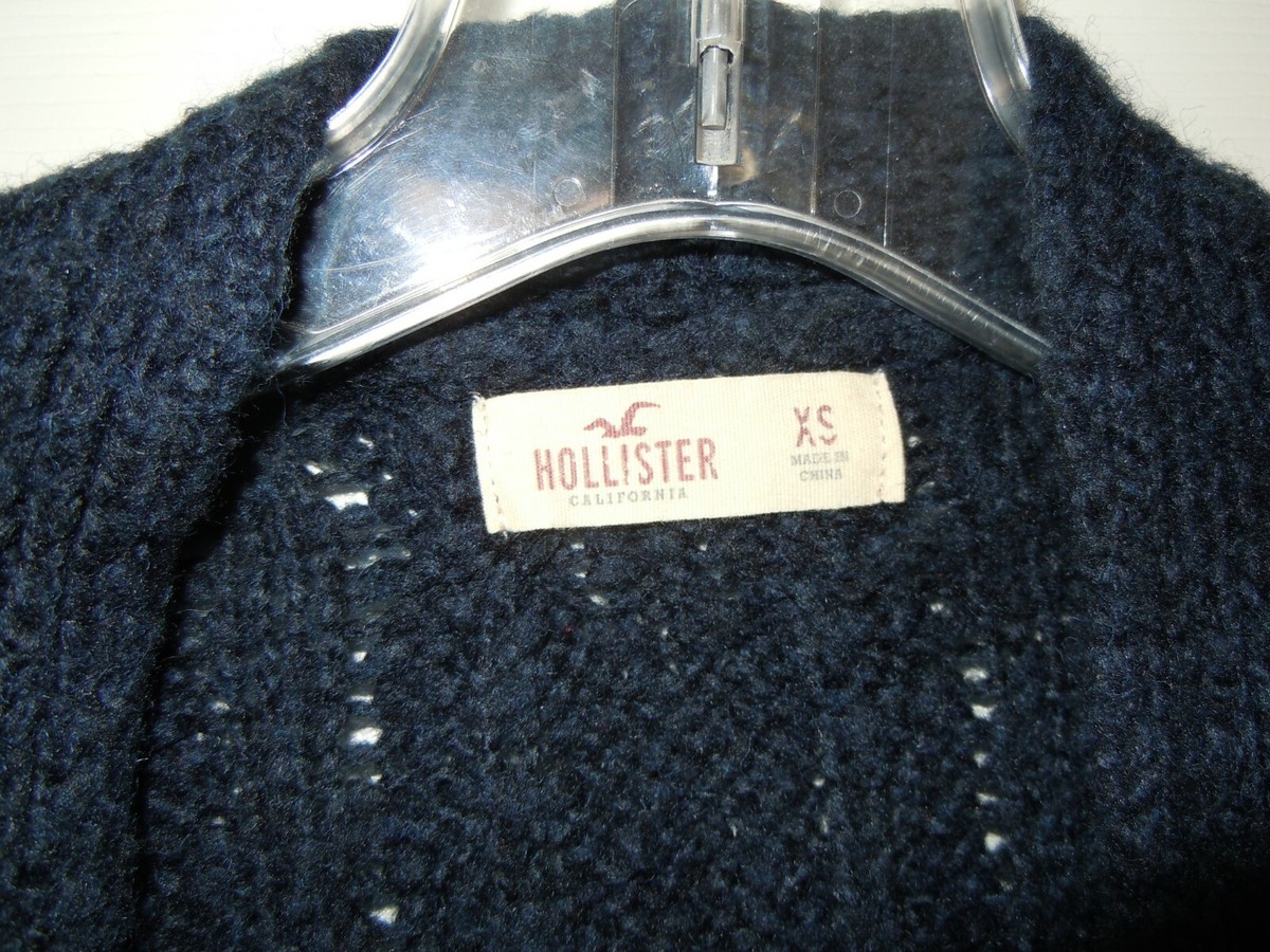 HOLLISTER Women's SWEATER Cardigan sz XS cable knit long