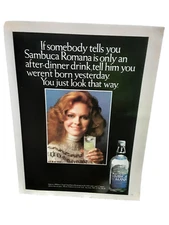 1982 Sambuca Romana Tell Him You Werent Born Yesterday Original Print Ad 80s
