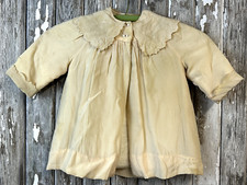 Sweet Antique Victorian Jacket Baby Girl Silk Daity Embroidered Collar Lined VTG