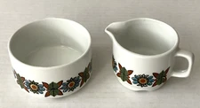 Vintage Figgjo Norway Vitro Creamer and Bowl or Cup Vitro-Porselen 3593 and 3588