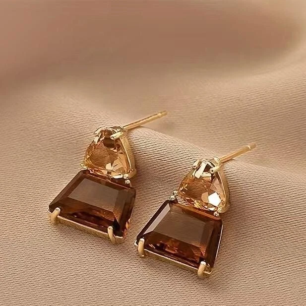 Korean on sale crystal earrings